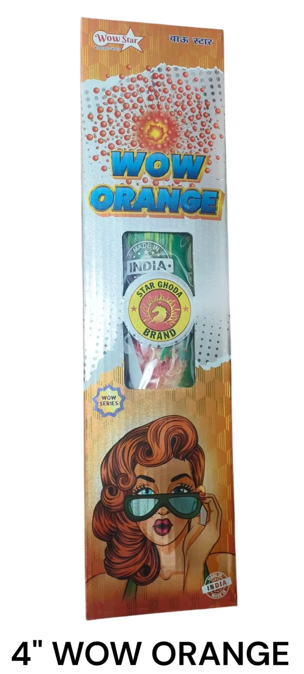 Aerial Orange Fancy Crackers From Sivakasi